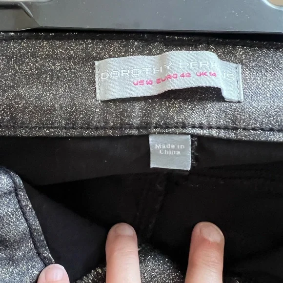 Pair of Dorothy Perkins Glittery Trousers ideal Rockstar look size 10 - Picture 8 of 11